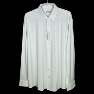 Collars & Co Apex Performance Dress Shirt Mens 2XL White Office Business McLaren